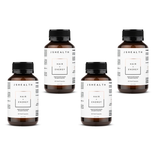 JSHealth Hair + Energy 60 Capsules Pack of 4