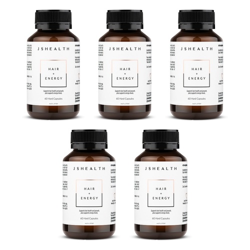 JSHealth Hair + Energy 60 Capsules Pack of 5