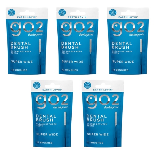 Dentagenie Interdental Brush Blue Size 5 12 Pack Bundle of 5