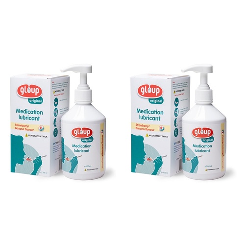 Gloup Medication Lubricant Strawberry Banana Original 500mL Pack of 2