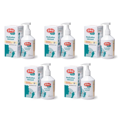 Gloup Medication Lubricant Strawberry Banana Original 500mL Pack of 5