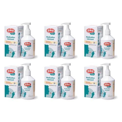 Gloup Medication Lubricant Strawberry Banana Original 500mL Pack of 6