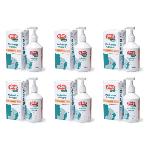 Gloup Medication Lubricant Orange Original 500mL Pack of 6