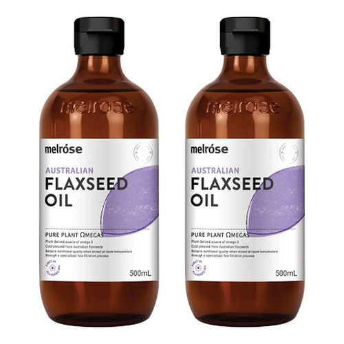 Melrose Health Australian Flaxseed Oil 500mL Pack of 2