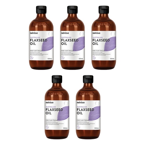 Melrose Health Australian Flaxseed Oil 500mL Pack of 5