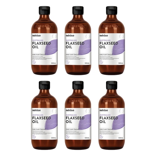 Melrose Health Australian Flaxseed Oil 500mL Pack of 6