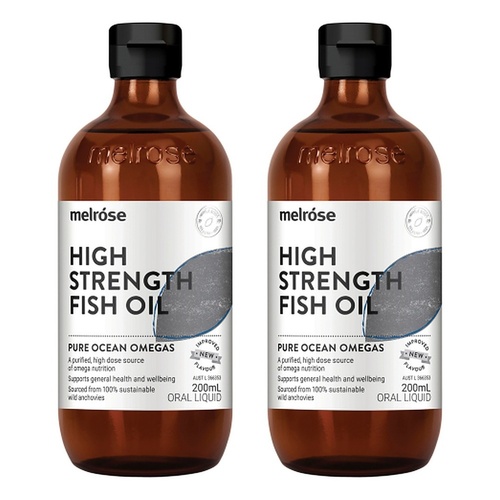 Melrose Health High Strength Fish Oil Lemon 200mL Pack of 2