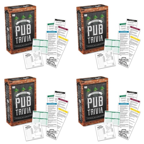 U Games Ultimate Pub Trivia Team Trivia Game Pack of 4