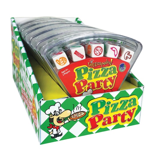 Pizza Party Dice Game Counter Display of 6