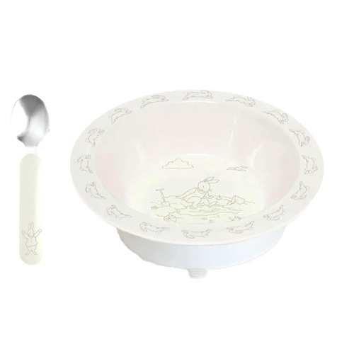 Bunnykins Suction Bowl with Spoon Natural