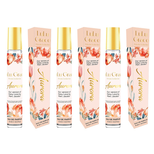 Lulu Grace Aurora EDP Rollerball 9ml Travel Perfume Daisy Love Inspired 3 Pack