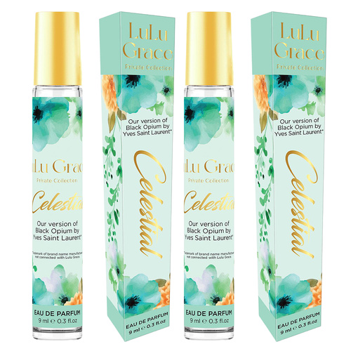 Lulu Grace Celestial EDP Rollerball 9ml Twin Pack Inspired By Black Opium