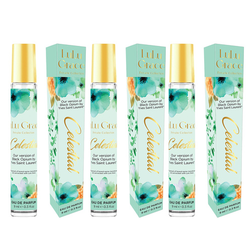 Lulu Grace Celestial EDP Rollerball 9ml Travel Perfume Inspired By Black Opium x 3