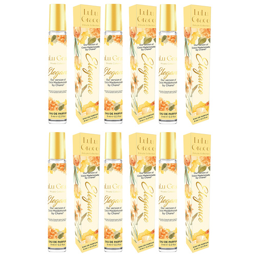 Lulu Grace Elegance EDP Rollerball 9ml Travel Perfume Inspired By Coco Mademoiselle x 6