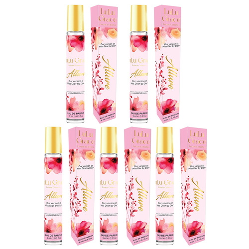Lulu Grace Allure EDP Rollerball 9ml Travel Perfume Inspired By Miss Dior x 5