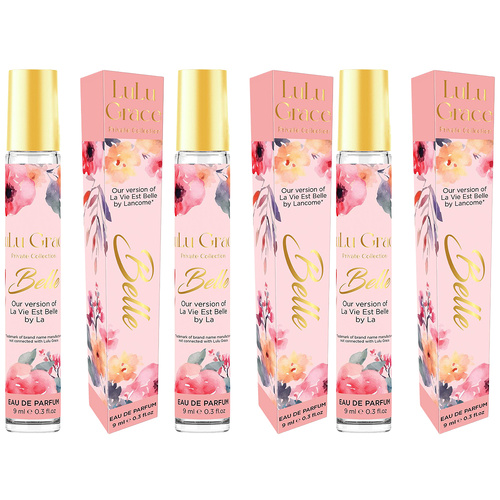 Lulu Grace Belle EDP Rollerball 9ml Travel Perfume Inspired By La Vie Est Belle x 3