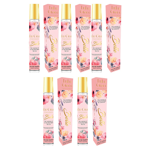 Lulu Grace Belle EDP Rollerball 9ml Travel Perfume Inspired By La Vie Est Belle x 5