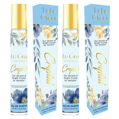Lulu Grace Crystal EDP Rollerball 9ml Twin Pack Inspired By Bright Crystal