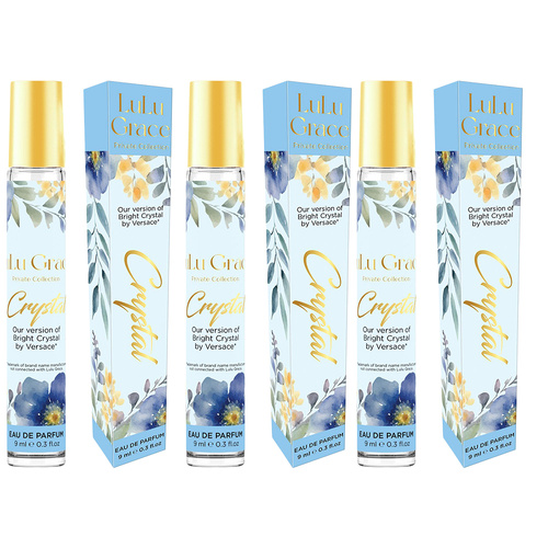 Lulu Grace Crystal EDP Rollerball 9ml Travel Perfume Inspired By Bright Crystal x 3