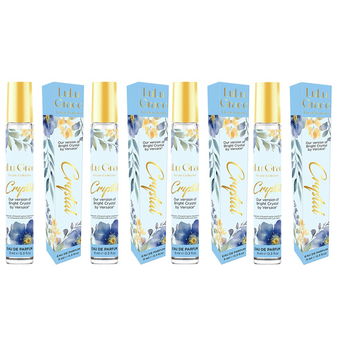 Lulu Grace Crystal EDP Rollerball 9ml Travel Perfume Inspired By Bright Crystal x 4