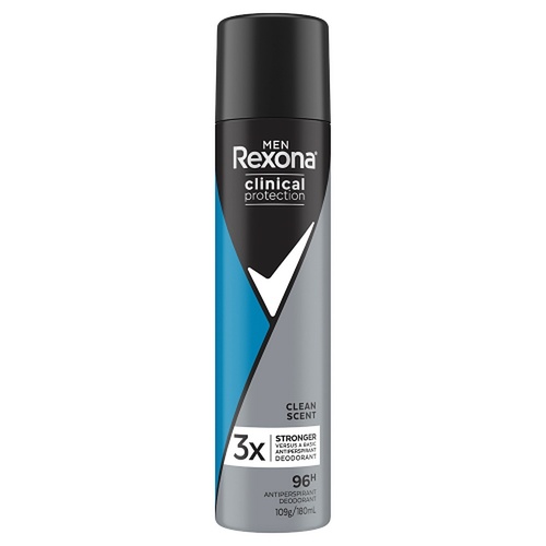 Rexona Men Clinical Protection 96H Antiperspirant Clean Scent 180mL