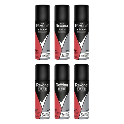 Rexona Men Clinical Protection 96H Antiperspirant Roll-On Sport 50mL Pack of 6