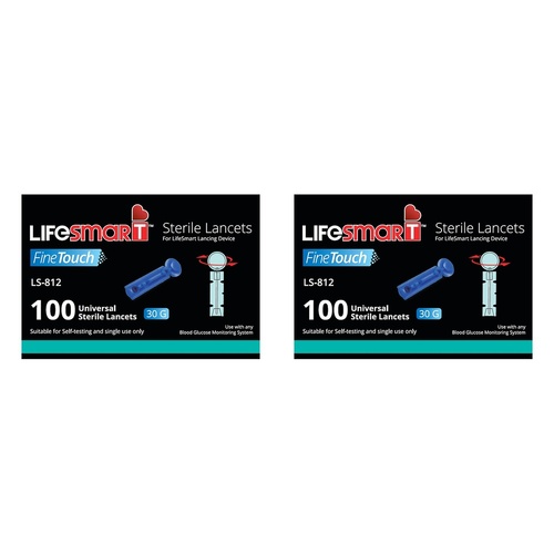 LifeSmart Sterile Lancets 100 Pack Bundle of 2