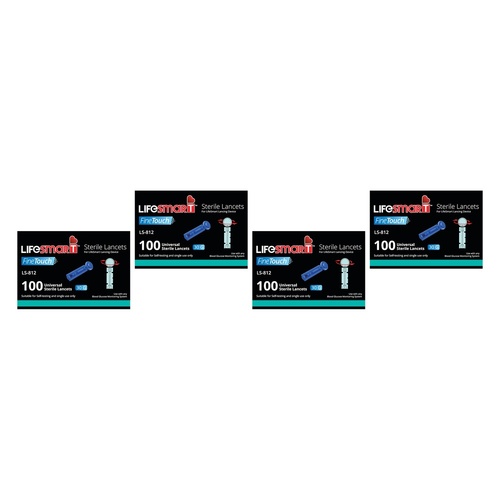 LifeSmart Sterile Lancets 100 Pack Bundle of 4