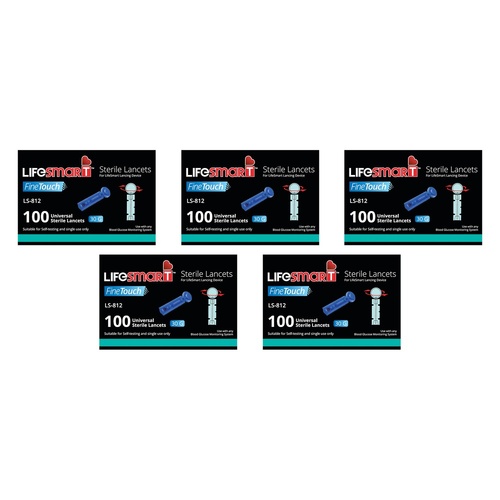 LifeSmart Sterile Lancets 100 Pack Bundle of 5