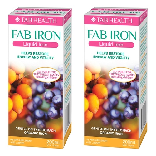 FAB Liquid Iron 200mL Pack of 2