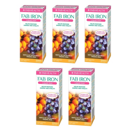 FAB Liquid Iron 200mL Pack of 5