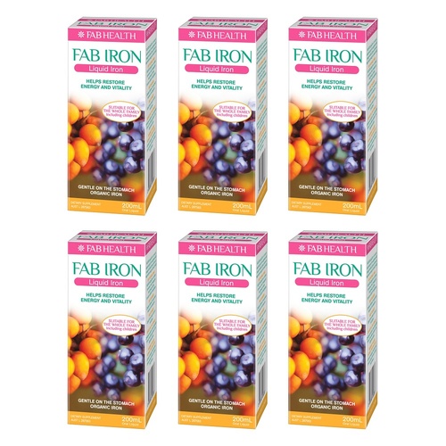 FAB Liquid Iron 200mL Pack of 6