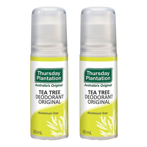Thursday Plantation Tea Tree Deodorant Original 60mL Pack of 2