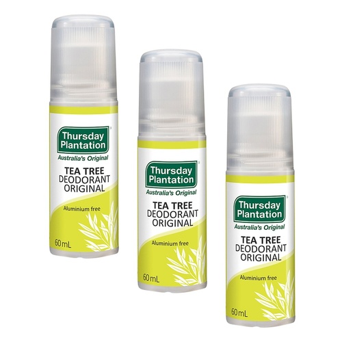Thursday Plantation Tea Tree Deodorant Original 60mL Pack of 3