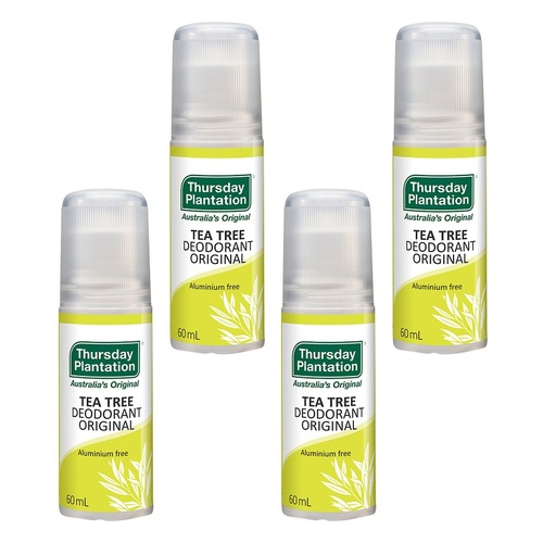 Thursday Plantation Tea Tree Deodorant Original 60mL Pack of 4