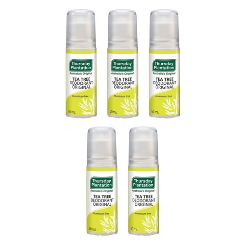 Thursday Plantation Tea Tree Deodorant Original 60mL Pack of 5