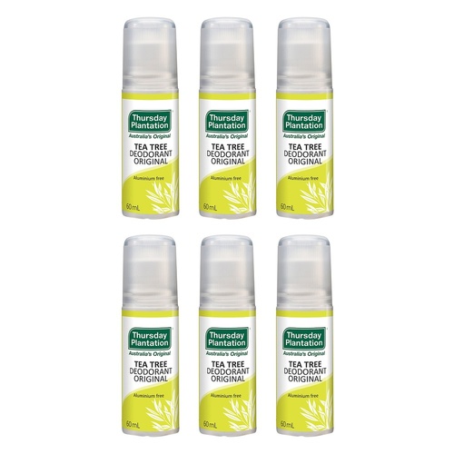 Thursday Plantation Tea Tree Deodorant Original 60mL Pack of 6