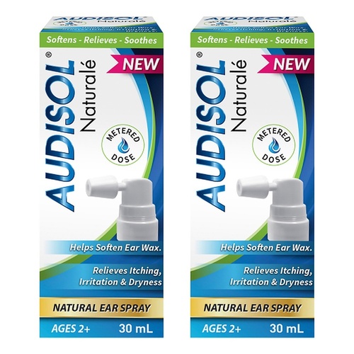 Audisol Naturalé Natural Ear Spray 30mL Pack of 2