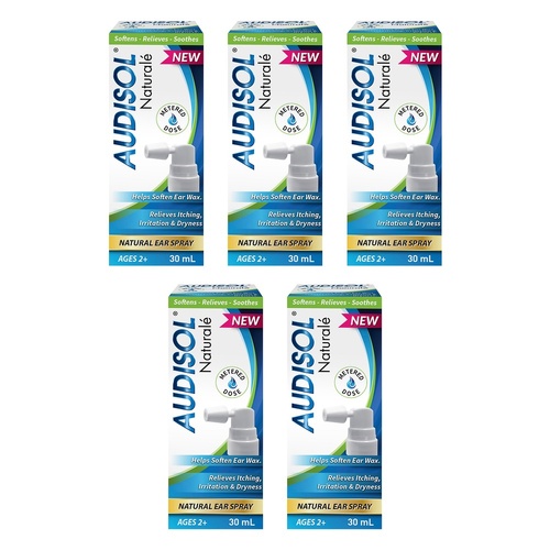 Audisol Naturalé Natural Ear Spray 30mL Pack of 5