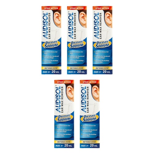 Audisol Ear Wax Remover 20mL Pack of 5
