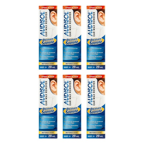 Audisol Ear Wax Remover 20mL Pack of 6