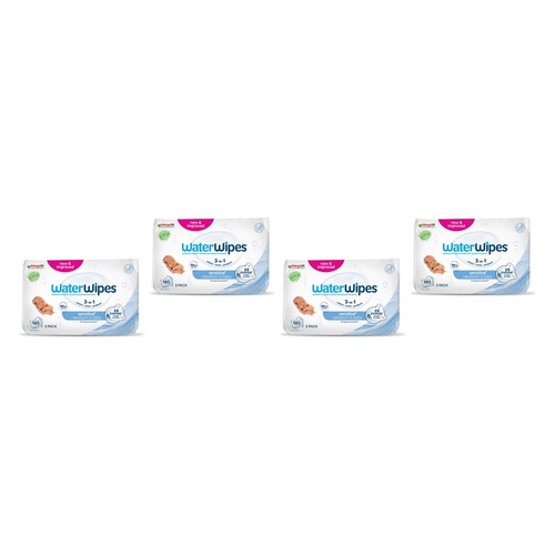 WaterWipes Newborn & Baby Sensitive 180 Wipes Pack of 4
