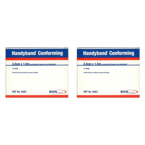 Handy Handyband Easifix K Conforming Retention Bandage 2.5cm x 1.5m Pack of 2