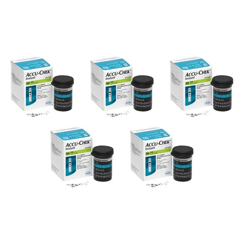 Accu-Chek Instant S Blood Glucose Test Strips 50 Pack Bundle of 5