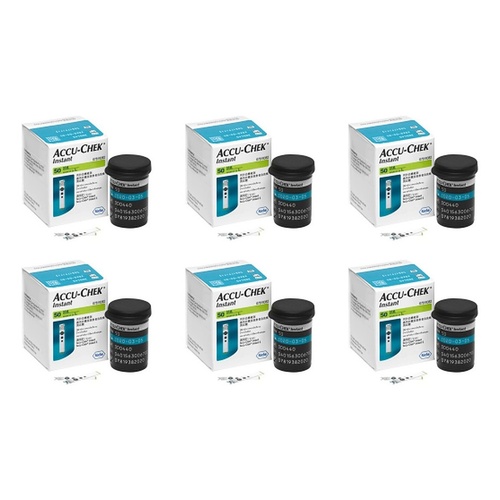Accu-Chek Instant S Blood Glucose Test Strips 50 Pack Bundle of 6