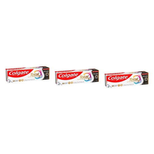 Colgate Total Active Prevention+ Deep Clean with Charcoal Toothpaste Pack of 3