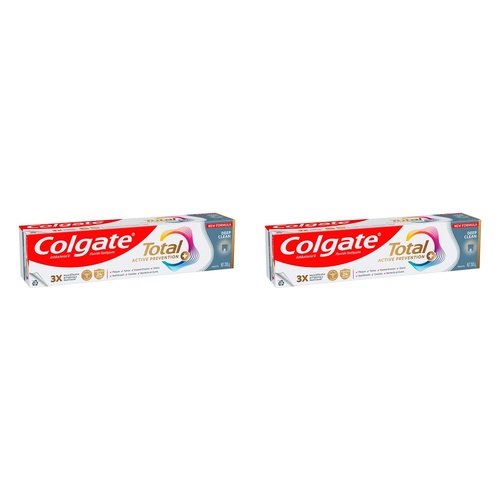 Colgate Total Active Prevention+ Deep Clean Toothpaste 200g Pack of 2