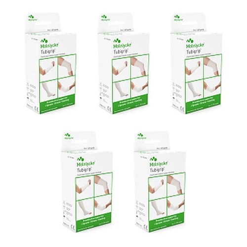 Tubigrip B Tubular Elastic Support Bandage, Arm/Leg, 1 Metre Pack of 5