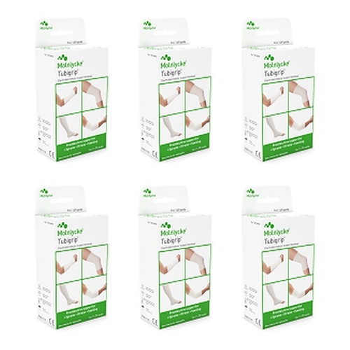 Tubigrip B Tubular Elastic Support Bandage, Arm/Leg, 1 Metre Pack of 6