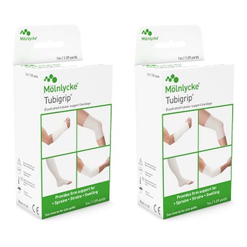 TUBIGRIP Elastic Tubular Support Bandage, Size C, 1 Metre Pack of 2